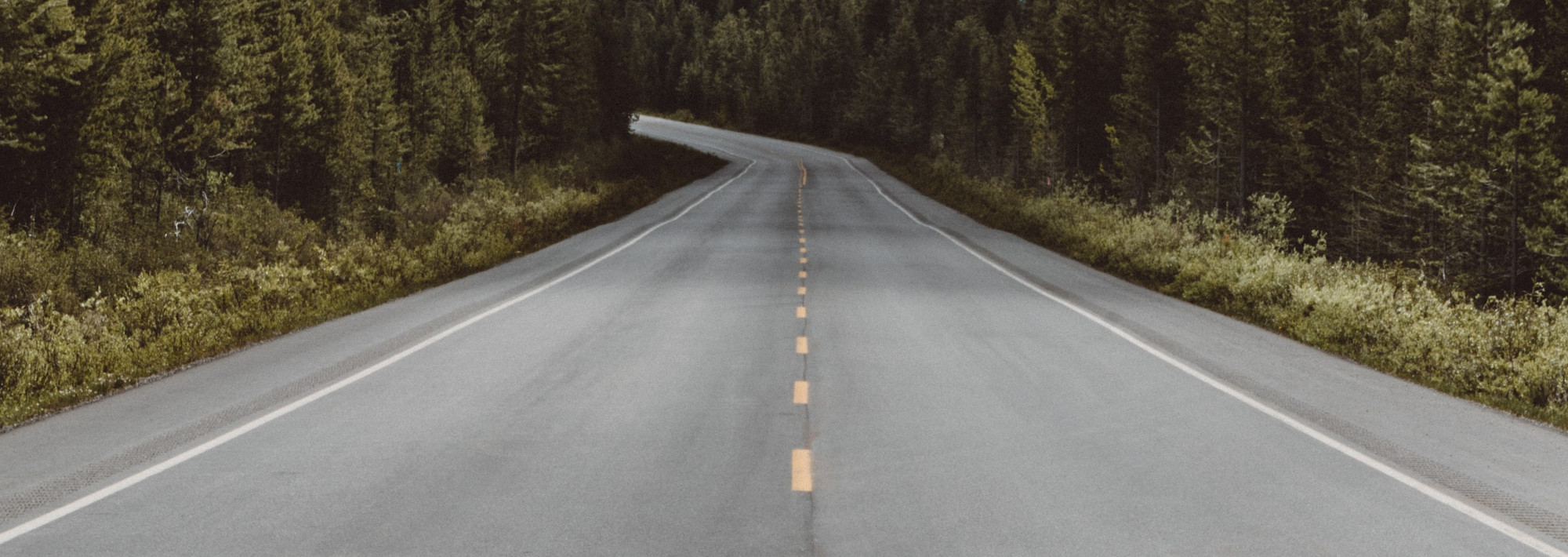 A road going off into the distance in front of the viewer